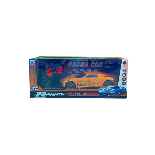 RC Speed Racing Car – Full Sanction, Light Tele Control, Electric Powered Stunt Remote Control Car with Battery & Charger (Orange/Green) -19282 - Image 2