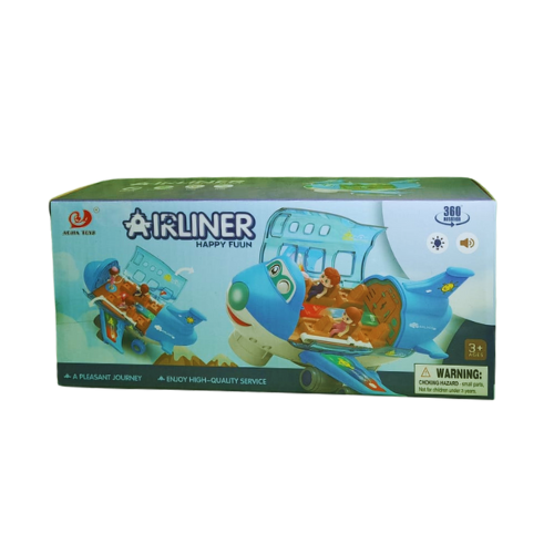 Aviation Airliner Universal Toy with Music, Lights & 360° Rotation - Remote Control Flying Toy for Kids (Ages 3+) -881116 - Image 2