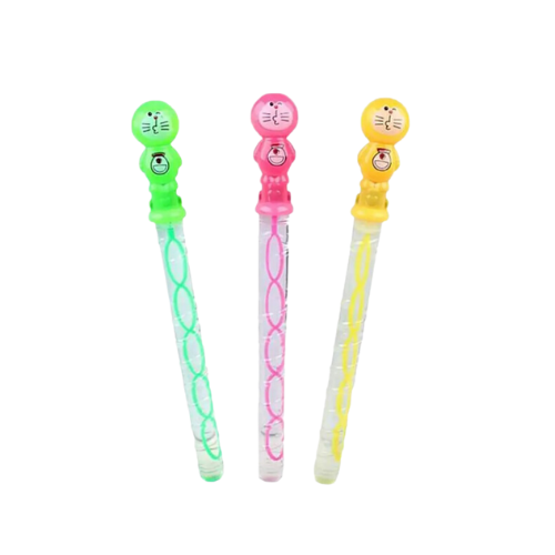 Summer Fun Bubble Blowing Toy Stick – Smiley Emoji Plastic Wand 2714