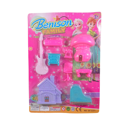 Real Toys Doll Living Area Set with Chair, Phone, Guitar, and Kitchen Accessories -201