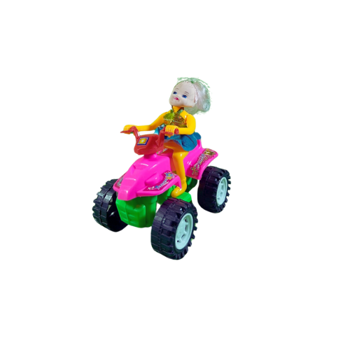 Beautiful Girl in Four-Wheeler Toy with Dori-85742