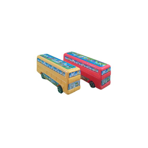 Double Decker Bus Car Model with Pull-Back Electronic Toy (Pack of 2)-04