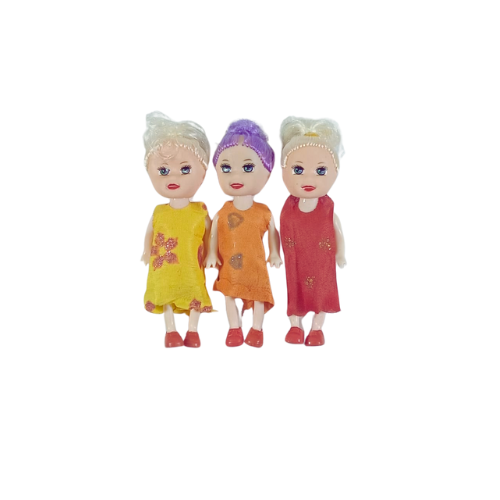 Pack of 3 Little Princess Mini Cute Dolls for Girls – High-Quality Playtime Set–300