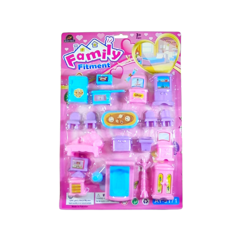 19-Piece Doll Furniture Toy Room Accessories Set – Mini Dollhouse Furniture-9171