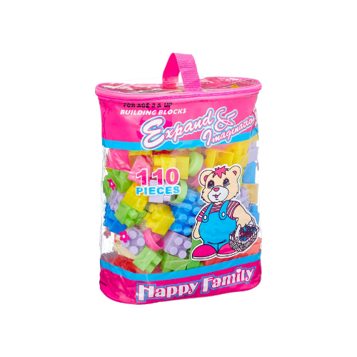 Happy Family Cubes Bag – 110 Pcs (Rose)-3832